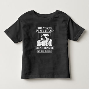 Get More Tractor addicted Farmer Funny Farming Toddler T-Shirt