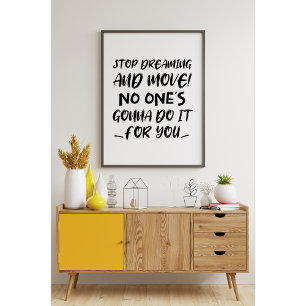 Get Moving! Motivational Quote Poster