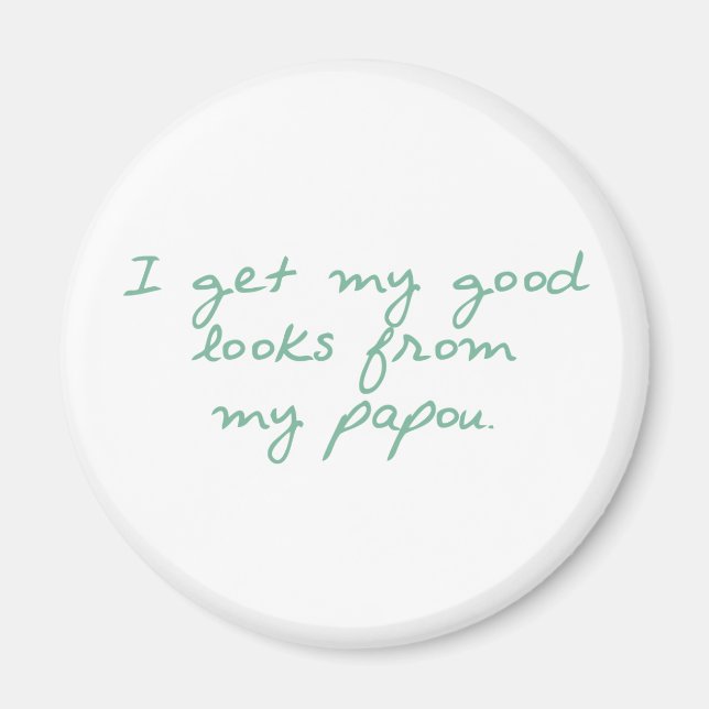 Get My Looks from Papou Magnet (Front)