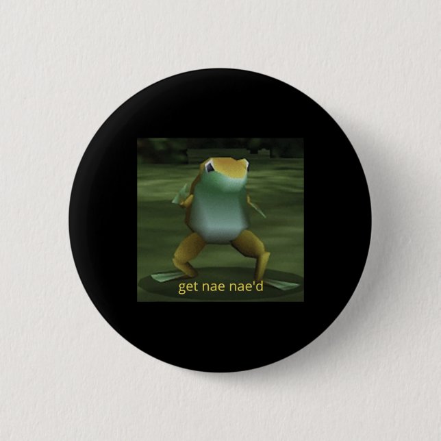 Get Nae Nae'd Dancing Frog Meme  6 Cm Round Badge (Front)