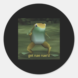 Get Nae Nae'd Dancing Frog Meme Classic Round Sticker