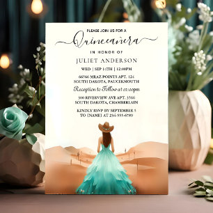 Get Nature Barn Wood Boho Farm Western Quinceanera Invitation