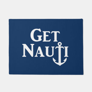 "GET NAUTI" - NAUTICAL DOORMAT