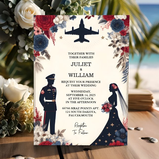 Get Navy Army War Marine Tactical Military Wedding Invitation (Creator Uploaded)