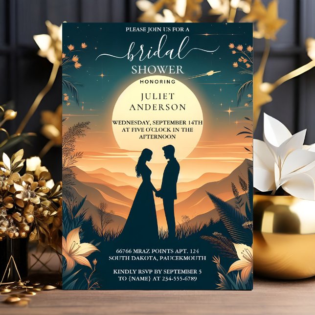 Get Night Sunset Moon Cloud Twilight Bridal Shower Invitation (Creator Uploaded)