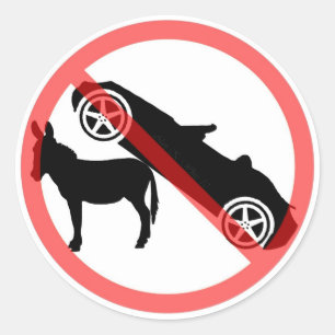 Get off my DONKEY! Classic Round Sticker