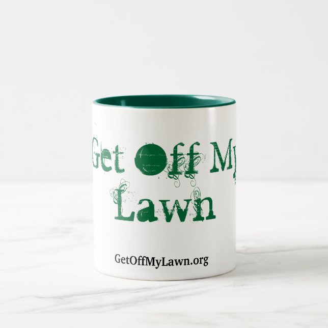 Get Off My Lawn! Two-Tone Coffee Mug (Center)