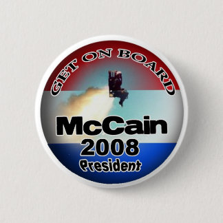 Get on board 6 cm round badge