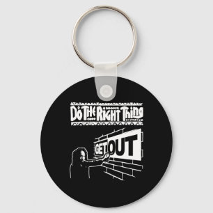 Get Out...268 Sticker Key Ring