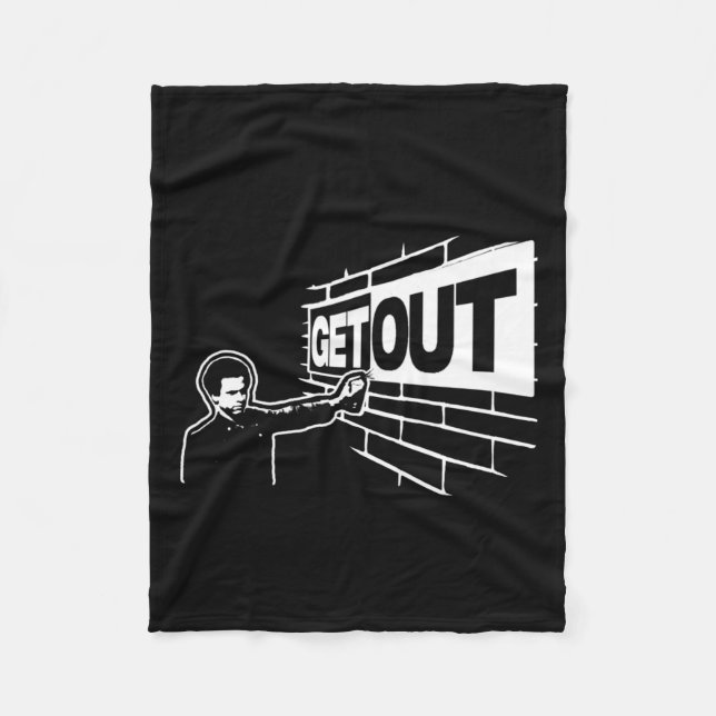 Get Out...277 Sticker  Fleece Blanket (Front)