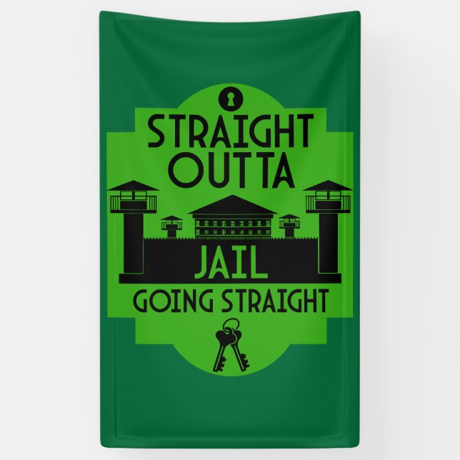Get Out Of Jail Prison Release Gift  Banner (Vertical)
