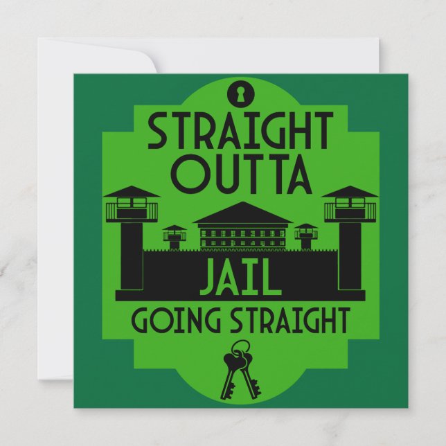 Get Out Of Jail Prison Release Gift  Card (Front)