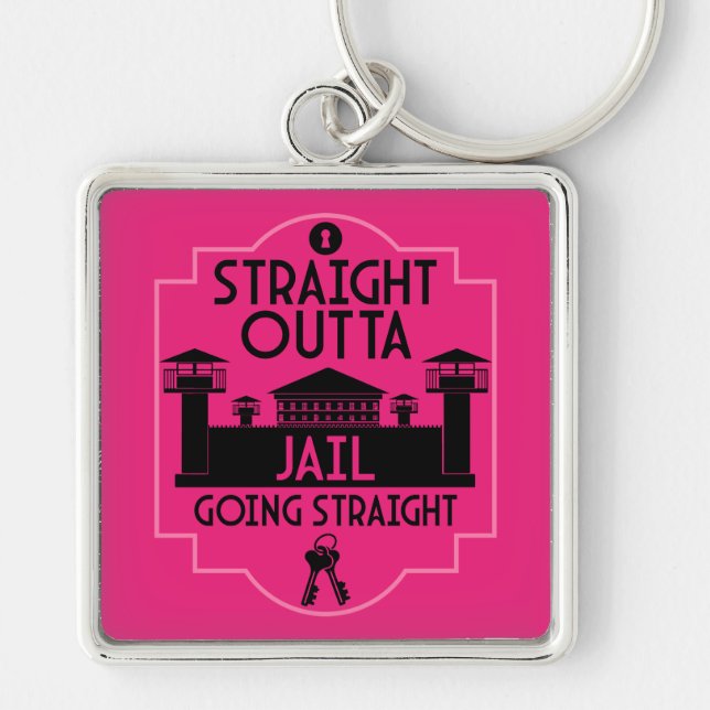 Get Out Of Jail Prison Release Gift  Key Ring (Front)
