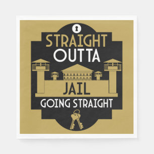Get Out Of Jail Prison Release Gift  Napkin