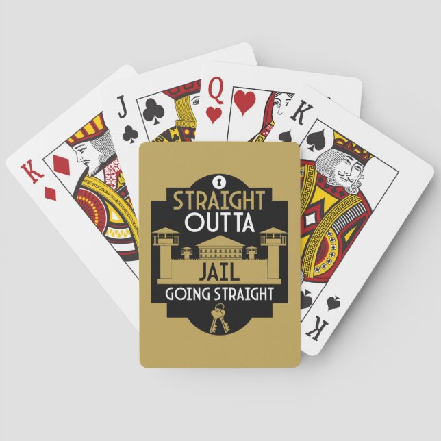 Get Out Of Jail Prison Release Gift  Playing Cards (Back)