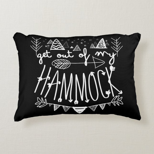 Get Out Of My Hammock (Personalised) Travel Decorative Cushion (Front)