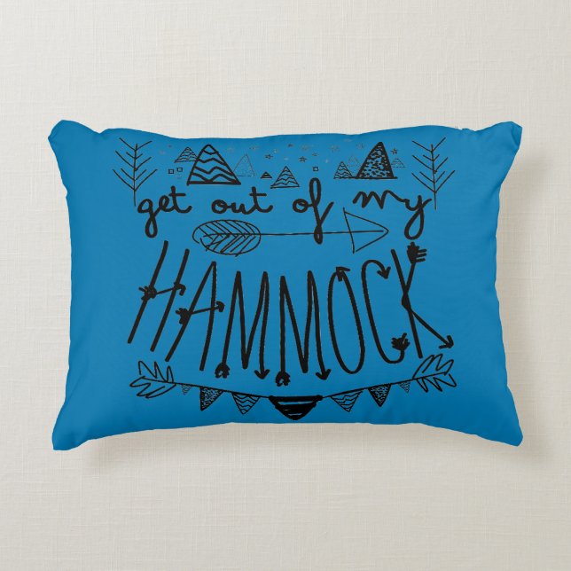 Get Out Of My Hammock (Personalised) Travel Decorative Cushion (Front)