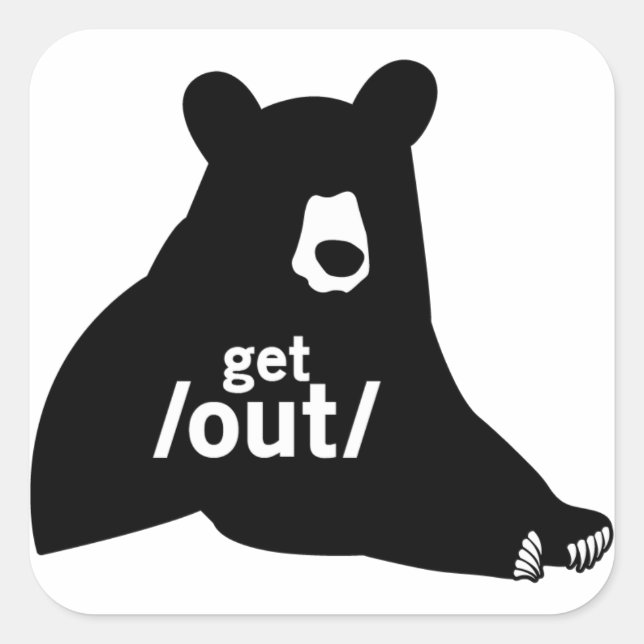 Get Out Square Sticker (Front)