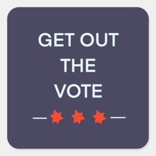 Get Out the Vote Square Sticker