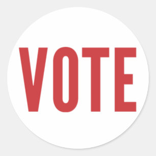 Get Out the Vote: VOTE Sticker (Red)