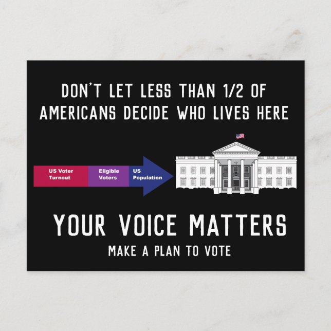 Get out the Vote White House Postcard (Front)
