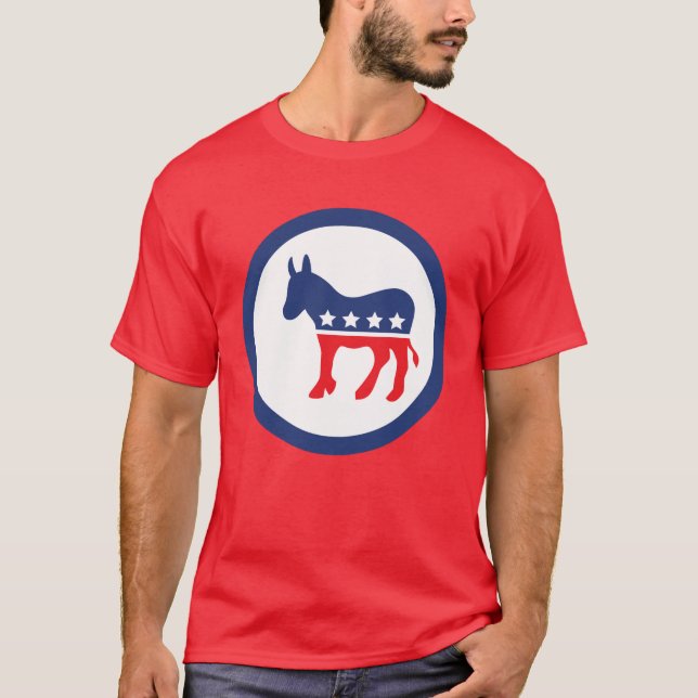Get Out & Vote | Democratic Party Donkey T-Shirt (Front)