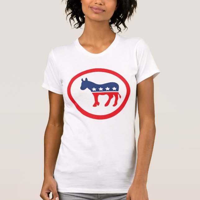 Get Out & Vote | Democratic Party Donkey T-Shirt (Front)
