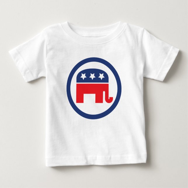 Get Out & Vote | Republican Party Elephant Baby T-Shirt (Front)