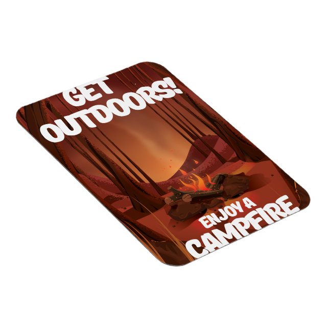 Get Outdoors! Enjoy a Campfire Magnet (Right Side)