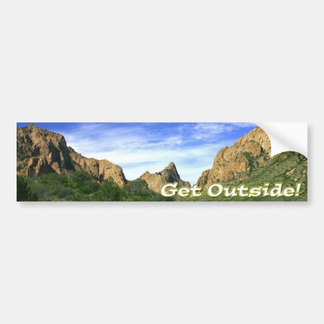 Get Outside Bumper Sticker (Front)