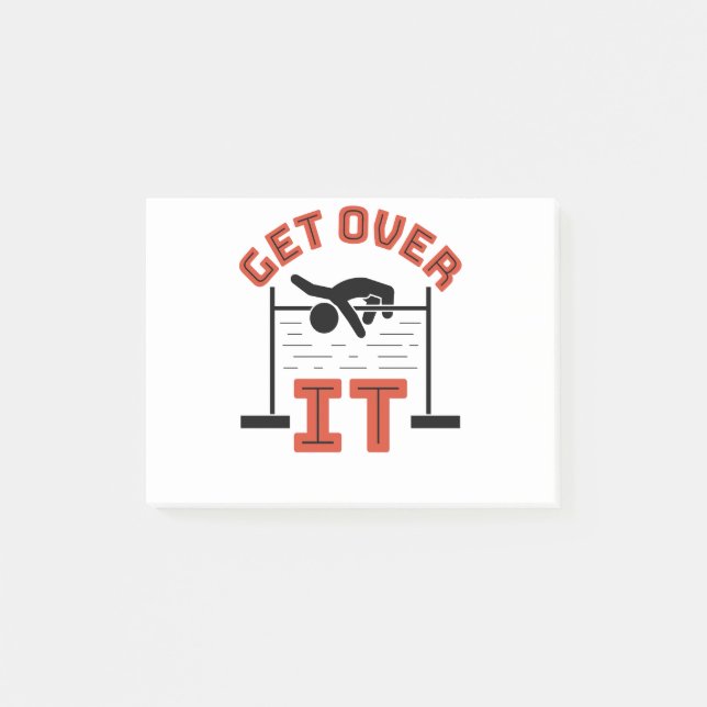 Get Over It Track and Field High Jump Post-it Notes (Front)