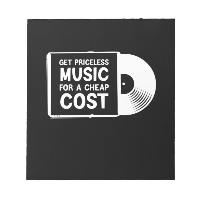 Get Priceless Music For A Cheap Cost Notepad (Front)