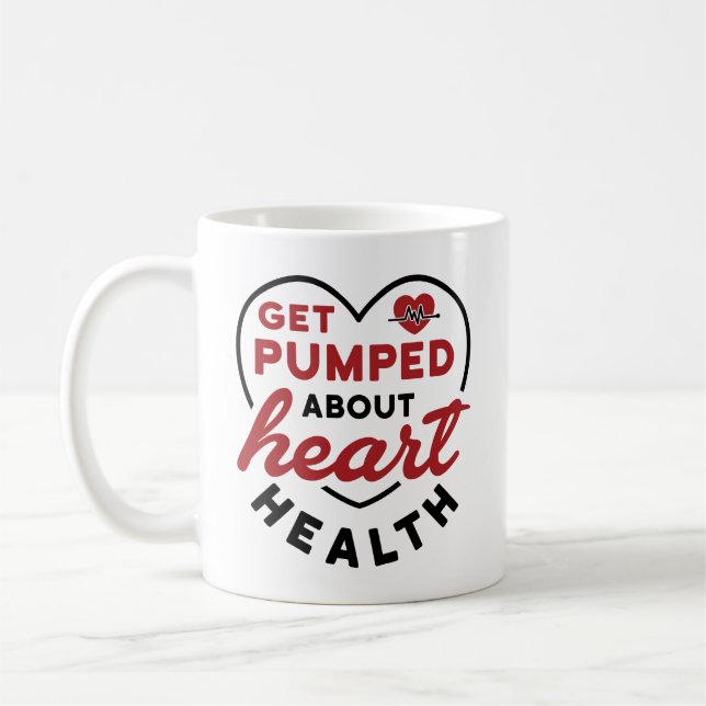Get Pumped About Heart Health  Coffee Mug (Left)