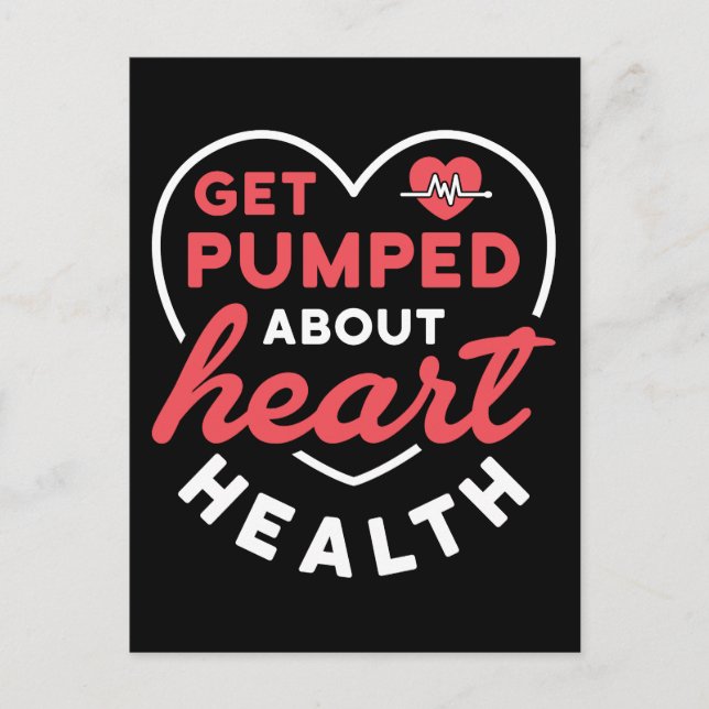 Get Pumped About Heart Health  Postcard (Front)