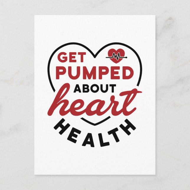 Get Pumped About Heart Health  Postcard (Front)