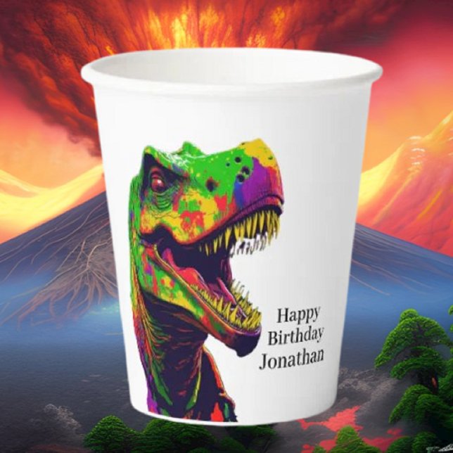 Get Ready for a Dino-Mite Birthday Party! Paper Cups (Bring your dream party to life with our selection of quality Dinosaur themed party supplies )