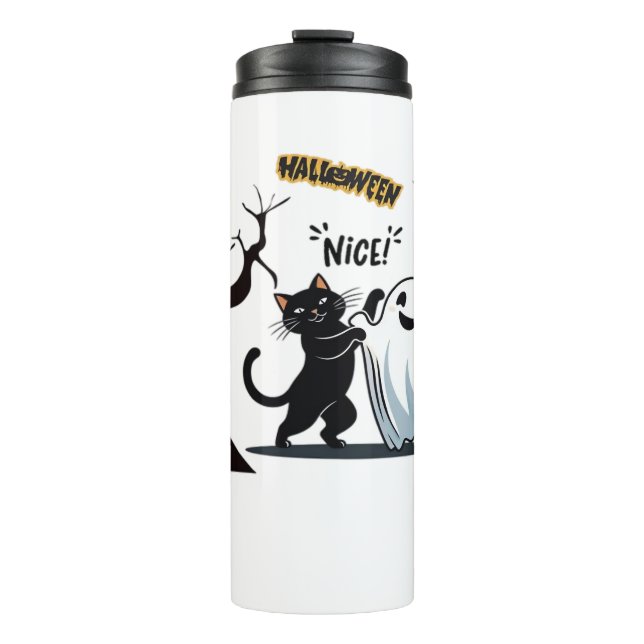 Get ready for a spook-tacular Halloween Nice party Thermal Tumbler (Front)