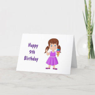 GET READY FOR FUN HAPPY **9th** BIRTHDAY CARD