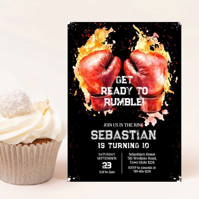 Get Ready To Rumble Boxing Birthday Invitation (Creator Uploaded)