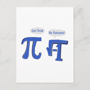 Get Real Be Rational Postcard