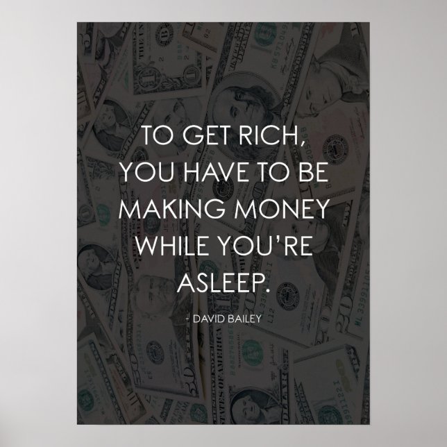 Get Rich - Make Money While Asleep Poster (Front)