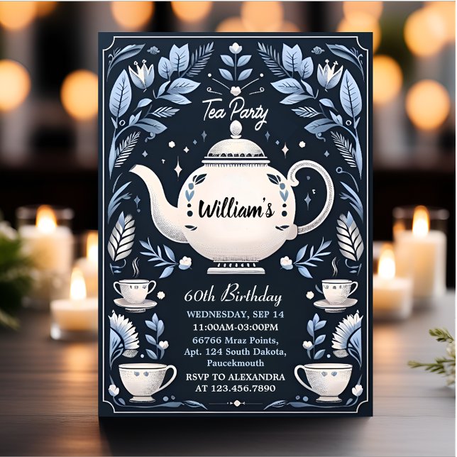 Get Royal Chic Adult Fairy Tea Party 60th Birthday Invitation (Creator Uploaded)