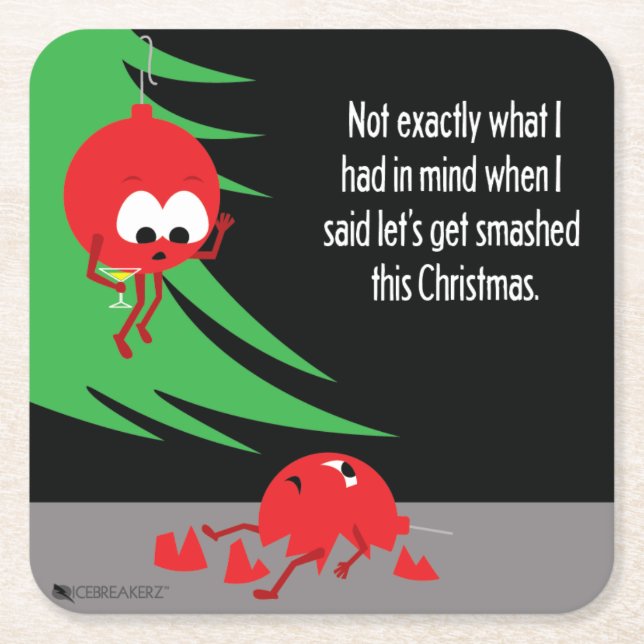 GET SMASHED FUNNY CHRISTMAS COASTERS (Front)