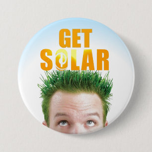 Get Solar Logo Ecofriendly Clean Energy Button