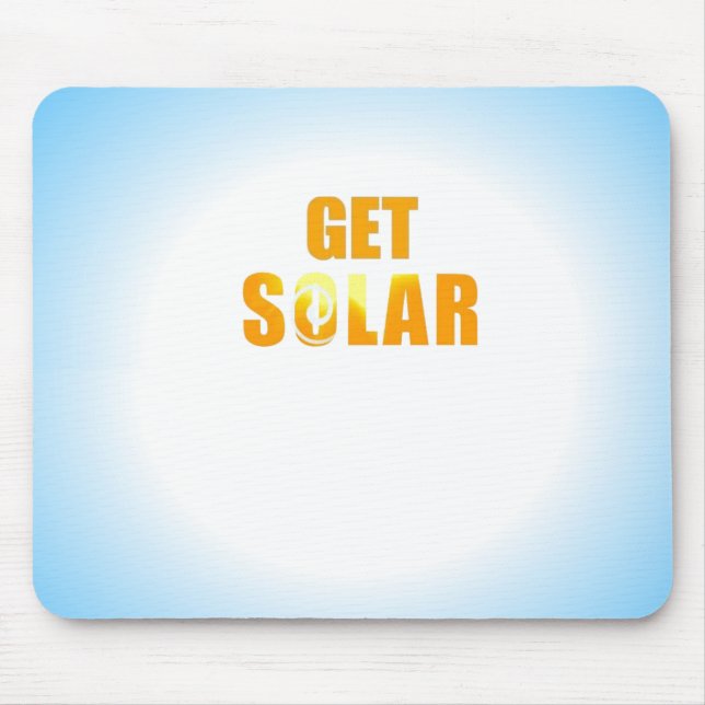 Get Solar Logo Ecofriendly Solar Energy Mouse Pad (Front)