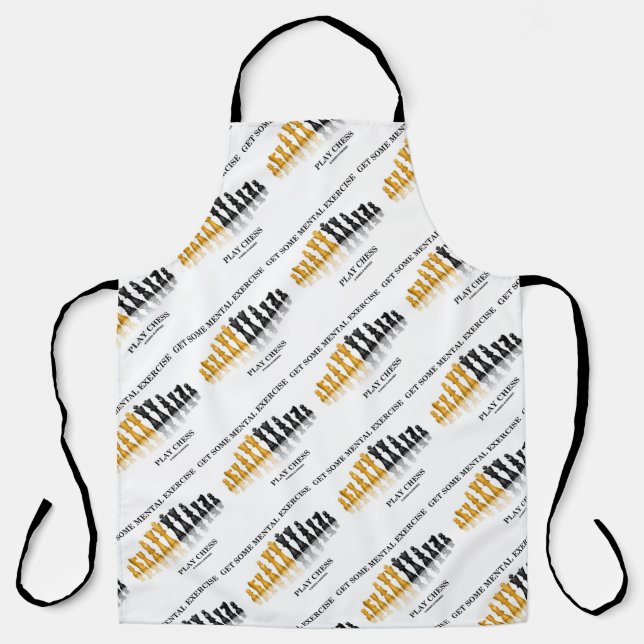 Get Some Mental Exercise Play Chess Apron (Front)