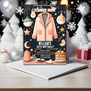 Get stars Sleepover Slumber Party 13th birthday Invitation