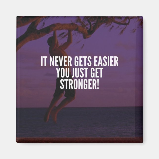 Get Stronger - Workout Motivational Magnet (Front)