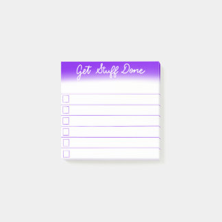 "Get Stuff Done" To-Do Checklist Post-it Notes