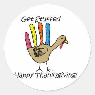 Get stuffed classic round sticker